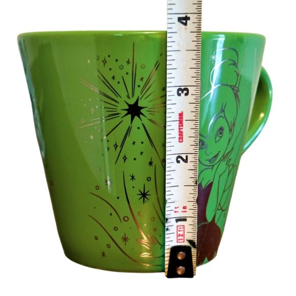 Disney Store Exclusive Tinkerbell Disney Fairies Coffee Mug Cup Green Gold 12 OZ - Picture 7 of 7